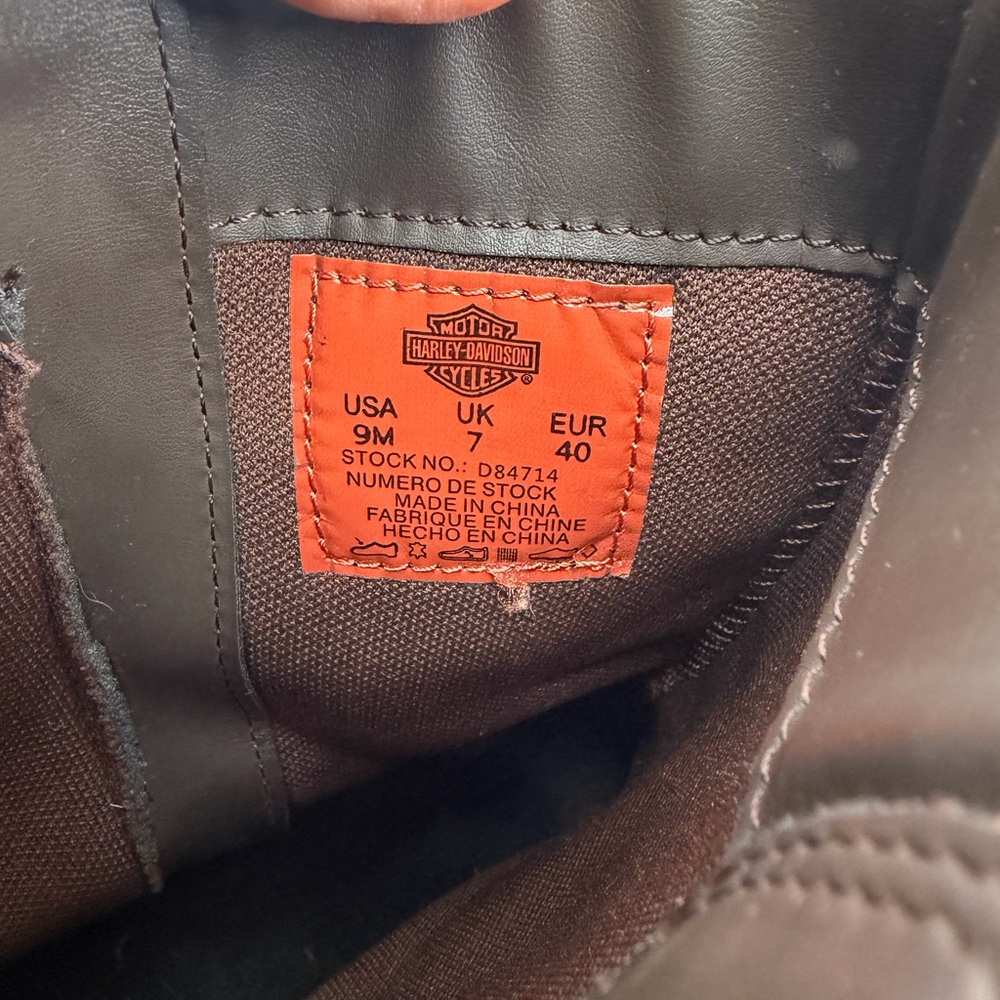 Harley-Davidson Lalanne Triple Strap Motorcycle Boots full-grain brown leather 9 - Picture 7 of 10